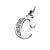 Přívěsek písmeno C bílé zlato 585/1000 přírodní diamanty 0.018 ct G/SI 10982-00-B-DIA-C