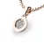 Dámský přívěsek růžové zlato 585/1000 přírodní diamant 0.140 ct G/SI 10904-CV-DIA
