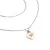 Dámský náhrdelník zlato mix 585/1000 přírodní diamant G/SI srdce 10874-NH05-BCV-DIA