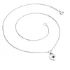 Dámský náhrdelník bílé zlato 585/1000 přírodní diamant srdce 10874-NH05-B-Black