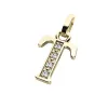 Přívěsek písmeno T žluté zlato 585/1000 přírodní diamanty 0.018 ct G/SI 10982-00-ZL-DIA-T