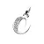 Přívěsek písmeno O bílé zlato 585/1000 přírodní diamanty 0.018 ct G/SI 10982-00-B-DIA-O
