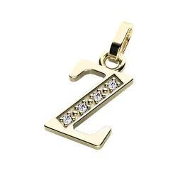 Přívěsek písmeno Z žluté zlato 585/1000 přírodní diamanty 0.018 ct G/SI 10982-00-ZL-DIA-Z