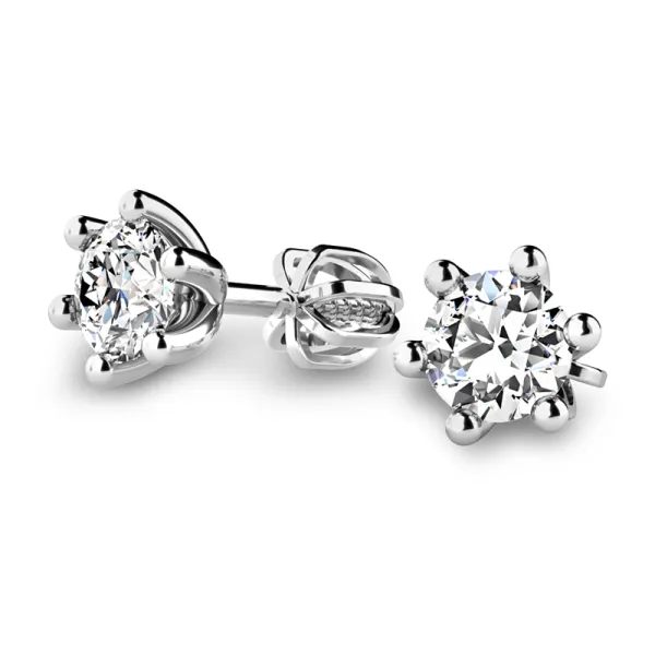 Dámské náušnice z bílého zlata 585/1000 přírodní diamanty 1,00 ct G/SI 109017-B-DIA