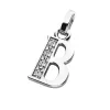 Přívěsek písmeno B bílé zlato 585/1000 přírodní diamanty 0.018 ct G/SI 10982-00-B-DIA-B