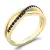 Prsten ze žlutého zlata 585 s černými přírodními diamanty 0,114ct, 10997-ZL-DIA-Black