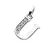 Přívěsek písmeno U bílé zlato 585/1000 přírodní diamanty 0.018 ct G/SI 10982-00-B-DIA-U