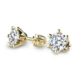 Dámské náušnice žluté zlato 585/1000 přírodní diamanty 0.820ct G/SI 10990-ZL-DIA