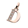 Přívěsek písmeno D růžové zlato 585/1000 přírodní diamanty 0.018 ct G/SI 10982-00-CV-DIA-D