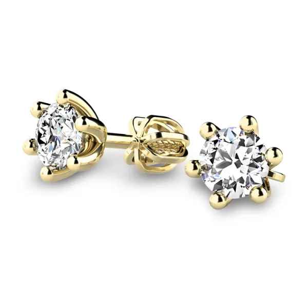 Dámské náušnice ze žlutého zlata 585/1000 přírodní diamanty 1,00 ct G/SI 109017-ZL-DIA
