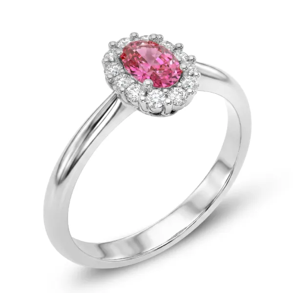 Dámský prsten z bílého zlata 585/1000 s přírodními turmalíny 0,50 ct a diamanty 0,144 ct G/SI 10951-B-DIA-TUR
