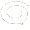 Dámský náhrdelník růžové zlato 585/1000 přírodní diamant G/SI srdce 10874-NH01-CV-DIA