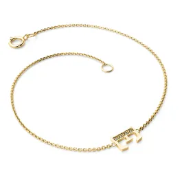 Náramek ze žlutého zlata 585/1000 přírodní diamanty 0.018 ct G/SI 10982-NR01-E-ZL-DIA