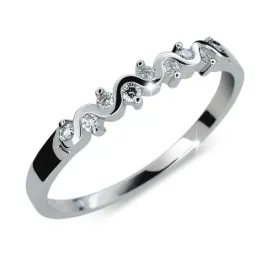Dámský prsten zlato 585/1000 přírodní diamant 0.108 ct G/SI DF2086