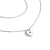 Dámský náhrdelník bílé zlato 585/1000 přírodní diamant srdce 140019-NH02-B-Black