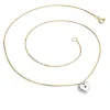 Dámský náhrdelník žluté zlato 585/1000 přírodní diamant srdce 140019-NH02-ZLB-Black