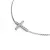 Dámský náhrdelník bílé zlato 585/1000 přírodní diamant 0.060 ct G/SI křížem 140018-NH01-B-DIA