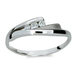 Dámský prsten bílé zlato 585/000 přírodní diamant 0.102 ct G/SI DF1750