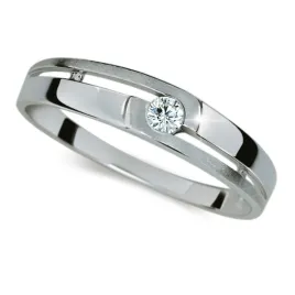 Dámský prsten bílé zlato 585/1000 přírodní diamant 0.070 ct G/SI DF1793