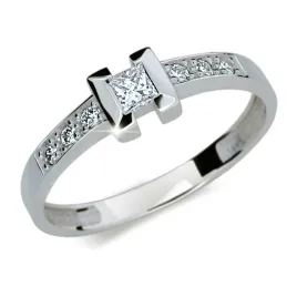 Dámský prsten bílé zlato 585/1000 přírodní diamant 0.270 ct G/SI DF2062