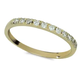 Dámský prsten žluté zlato 585/1000 přírodní diamant G/SI DF1670Z