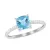 Dámský prsten bílé zlato 585/1000 přírodní diamant 0.95 ct topaz GKW48525