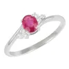 Dámský prsten bílé zlato 585/1000 přírodní diamant 0.38 ct a rubín GKW26150