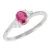 Dámský prsten bílé zlato 585/1000 přírodní diamant 0.38 ct a rubín GKW26150