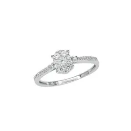 Dámský prsten bílé zlato 585/1000 přírodní diamant 0.236 ct GKW55421