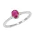 Dámský prsten bílé zlato 585/1000 přírodní diamant 0.320 ct rubín a brilianty GKW26160
