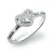 Dámský prsten bílé zlato 585/1000 přírodní diamant 0.223 ct romantický GKW54681