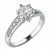 Dámský prsten bílé zlato 585/1000 přírodní diamant 0.142 ct G/SI 10747D