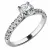 Dámský prsten bílé zlato 585/1000 přírodní diamant 0.419 ct G/SI 10759D