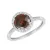 Dámský prsten bílé zlato 585/1000 přírodní diamant 0.96 ct a s granát GKW47231GRA