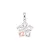 Dámský přívěsek bílé zlato 585/1000 přírodní diamant 0.040 ct - květina GKW57513DIA