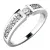 Dámský prsten bílé zlato 585/1000 přírodní diamant 0.22 ct G/SI 10775D