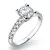 Dámský prsten bílé zlato 585/1000 přírodní diamant 0.144 ct G/SI 10804D