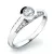 Dámský prsten bílé zlato 585/1000 přírodní diamant 0.330 ct G/SI 10798D