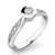 Dámský prsten bílé zlato 585/1000 přírodní diamant 0.168 ct G/SI 10811D