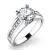 Dámský prsten bílé zlato 585/1000 přírodní diamant 0.19 ct G/SI 10816D