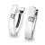 Dámské náušnice bílé zlato 585/1000 přírodní diamant 0.090 ct G/SI 10834-B-DIA