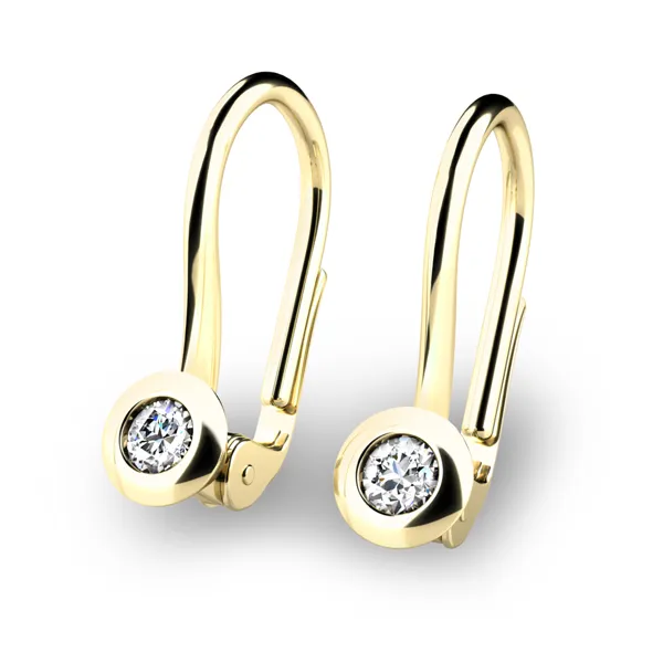 Dámské náušnice bílé zlato 585/1000 přírodní diamant 0.090 ct G/SI 10824-B-DIA