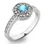 Dámský prsten bílé zlato 585/1000 přírodní diamant 0.150 ct G/SI topaz 10802B-TPZ