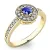 Dámský prsten žluté zlato 585/1000 přírodní diamant 0.150 ct G/SI safír 10802Z-SAF
