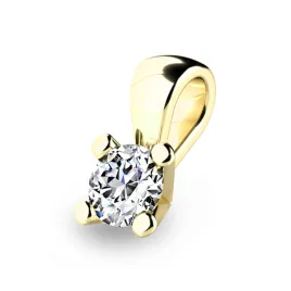 Dámský přívěsek žluté zlato 585/1000 přírodní diamant 0.090 ct G/SI 10833-ZL