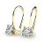 Dámské náušnice žluté zlato 585/1000 přírodní diamant 0.40 ct G/SI visací 10827-375-ZL-DIA