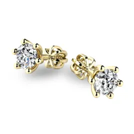Dámské náušnice žluté zlato 585/1000 přírodní diamant 0.310 ct G/SI briliantové 10886-ZL-DIA