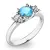 Dámský prsten bílé zlato 585/1000 přírodní diamant 0.50 ct G/SI topaz 10803B-TPZ