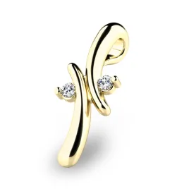 Dámský přívěsek žluté zlato 585/1000 přírodní diamant 0.032 ct G/SI 10852-ZL-DIA