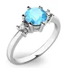 Dámský prsten bílé zlato 585/1000 přírodní diamant 0.90 ct G/SI topaz 10856B-TPZ